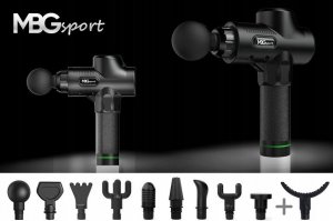 Masażer MBGsport PISTOLET DO MASAŻU SUPER MOCNY MASAŻER + 9 GŁOWIC TM-02 PRO 10