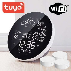Stacja pogodowa Stacja pogodowa pogody WIFI TUYA SMART 3x czujnik 4