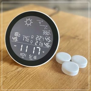 Stacja pogodowa Stacja pogodowa pogody WIFI TUYA SMART 3x czujnik 5