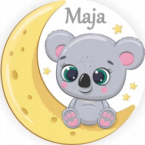 naSciane Lampka nocna księżyc miś koala gwiazdki z imieniem 1