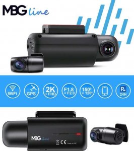 Wideorejestrator Kamera samochodowa rejestrator trasy parking 2K+FHD GPS WIFI 3