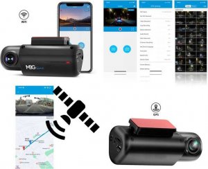 Wideorejestrator Kamera samochodowa rejestrator trasy parking 2K+FHD GPS WIFI 10