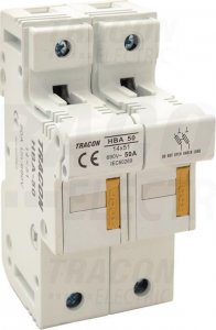 Tracon Electric Modułowa podstawa bezpieczników cylindrycznych 50A 14x51mm HBA-2P-50 1