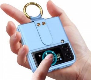 Ringke Etui obudowa z pierścieniem Ring z ochroną wyświetlacza do Samsung Galaxy Z Flip 4 Sky Blue 5