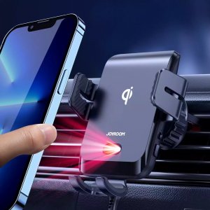 Joyroom Joyroom automatyczny elektryczny uchwyt samochodowy na kratkę wentylacyjną nawiew z ładowarką bezprzewodową Qi 15W (JR-ZS214) 13
