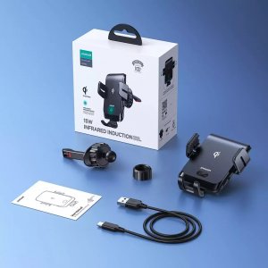 Joyroom Joyroom automatyczny elektryczny uchwyt samochodowy na kratkę wentylacyjną nawiew z ładowarką bezprzewodową Qi 15W (JR-ZS214) 14