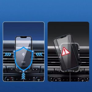 Joyroom Joyroom automatyczny elektryczny uchwyt samochodowy na kratkę wentylacyjną nawiew z ładowarką bezprzewodową Qi 15W (JR-ZS214) 8