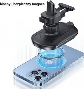 Usams Magnetyczny uchwyt USAMS Wireless Charging 15W Air Vent czarny/black CD182ZJ01 4