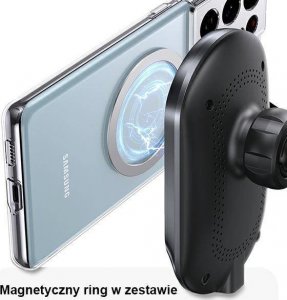 Usams Magnetyczny uchwyt USAMS Wireless Charging 15W Air Vent czarny/black CD182ZJ01 7