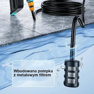 Myjka ciśnieniowa Usams Myjka ciśnieniowa USAMS 5000 mAh + wąż ogrodowy 5m czarny/black US-ZB252 4