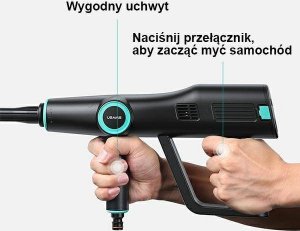 Myjka ciśnieniowa Usams Myjka ciśnieniowa USAMS 5000 mAh + wąż ogrodowy 5m czarny/black US-ZB252 10