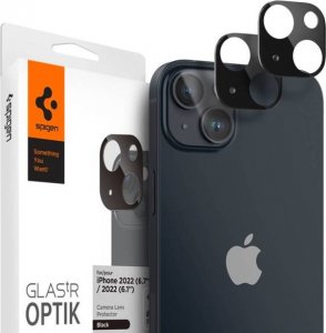 Spigen Szkło hartowane na aparat Spigen Optik.tr Camera Protector Apple iPhone 14/14 Plus Black [2 PACK] 1