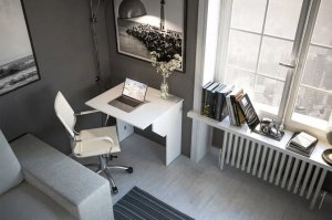 Biurko Szynaka Meble Biurko prostokątny bingo 78 x 70 x 75 cm biały 3