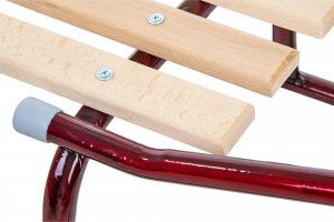 Enero Sanki metalowe 2 osobowe bordowe 4