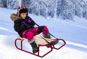 Enero Sanki metalowe 2 osobowe bordowe 6