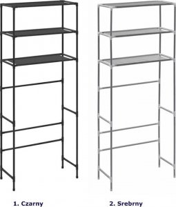 Elior Srebrne półki nad pralkę tekstylne - Dexo 3X 4