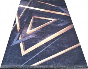 Profeos Czarny dywan glamour w trójkąty - Akris 3 80 x 150 cm 1