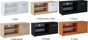 Elior Skandynawska szafka pod telewizor dąb sonoma + biały - Jurgen 4