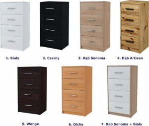 Elior Minimalistyczna komoda z szufladami wenge - Ilda 5X 4