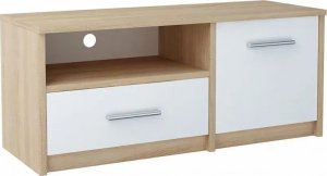 Elior Skandynawska szafka pod telewizor dąb sonoma + biały - Karix 2