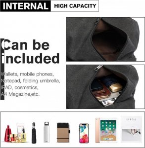 Accessorize Me Czarny Plecak Damski Miejski Canvas Havani 4