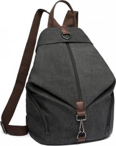 Accessorize Me Czarny Plecak Damski Miejski Canvas Havani 6