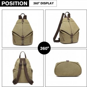 Accessorize Me Beżowy Plecak Damski Miejski Canvas Havani 2