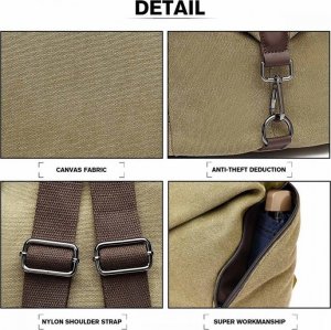 Accessorize Me Beżowy Plecak Damski Miejski Canvas Havani 3