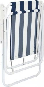 Springos Krzesła turystyczne 2 szt. składane na plażę i do ogrodu granatowe pasy UNIWERSALNY 9