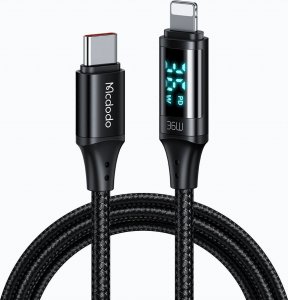Kabel USB Mcdodo USB-C - Lightning 1.2 m Czarny (CA-1030) 1