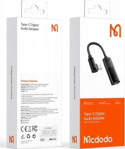 Adapter USB Mcdodo MCDODO PRZEJŚCIÓWKA ADAPTER USB C MINI JACK Z DAC CA-1880 14