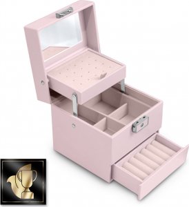 Massido Szkatułka na biżuterię MS-703 Massido - różowa 3
