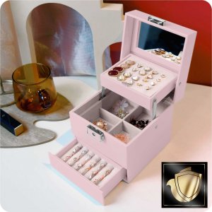 Massido Szkatułka na biżuterię MS-703 Massido - różowa 6