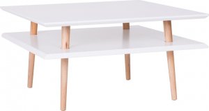 Ragaba Stolik kawowy SQUARE LOW 68x68 biały kwadratowy 1