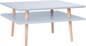 Ragaba Stolik kawowy SQUARE LOW 68x68 jasnoszary kwadratowy 1