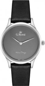 Zegarek Gino Rossi CZARNY zegarek DAMSKI ze SKÓRZANYM paskiem 1