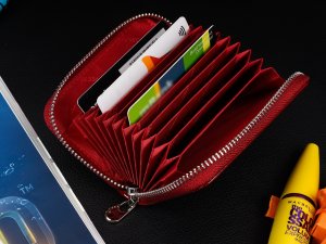 Alessadro Paoli Czerwone Etui wizytownik skórzany damski włoski pudełko S45 (S45red) 2