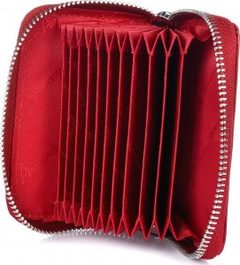 Alessadro Paoli Czerwone Etui wizytownik skórzany damski włoski pudełko S45 (S45red) 5