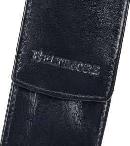 Piórnik Beltimore Etui na długopisy pojemne granatowe skórzane Beltimore G91 3