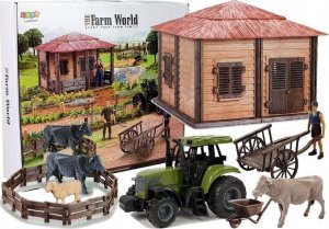 Figurka LeanToys Zestaw Do Złożenia DIY Farma Zagroda Zwierzęta Taczka Traktor 1