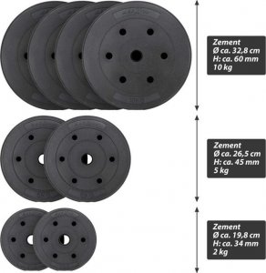 Maxxiva MAXXIVA Zestaw do ćwiczeń, 60,5 kg, 8 ciężarków 2