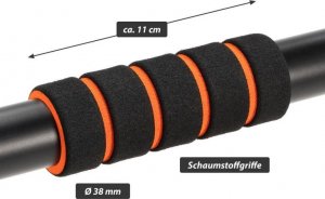 Maxxiva MAXXIVA Drążek do ćwiczeń, 63-100 cm, czarno-pomarańczowa 5