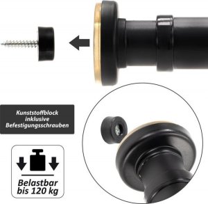 Maxxiva MAXXIVA Drążek do ćwiczeń, 63-100 cm, czarno-pomarańczowa 6