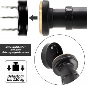 Maxxiva MAXXIVA Drążek do ćwiczeń, 63-100 cm, czarno-pomarańczowa 7