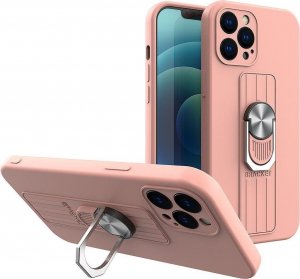 Hurtel Ring Case Silikonowe Etui Do Xiaomi Poco X4 Pro 5G Różowy 1