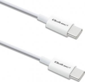 Kabel USB Qoltec USB-C - USB-C 1.5 m Biały 1