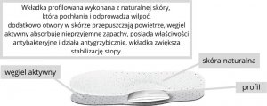 Viggami Skórzane i profilowane wkładki do butów Viggami 34 7