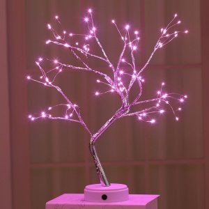 Lampa stołowa Gold Start Lampka w kształcie drzewa 108 lampek kolor: różowa 1