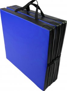 UnderFit Materac gimnastyczny 3-częściowy UF9566 180 cm x 60 cm x 6 cm niebieski miękki 4