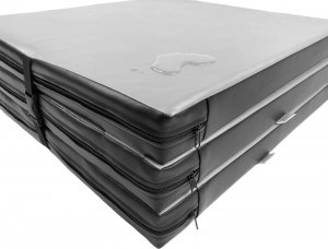 UnderFit Materac gimnastyczny 3-częściowy UF9569 180 cm x 60 cm x 6 cm szary miękki 3